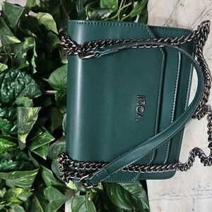 VONI Rylie Emerald Green Vegan Leather Shoulder/ Crossbody Bag